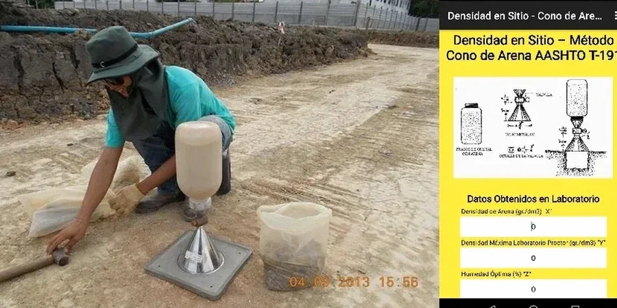 Imagen ilustrativa de Densidad cono arena en Chiguayante